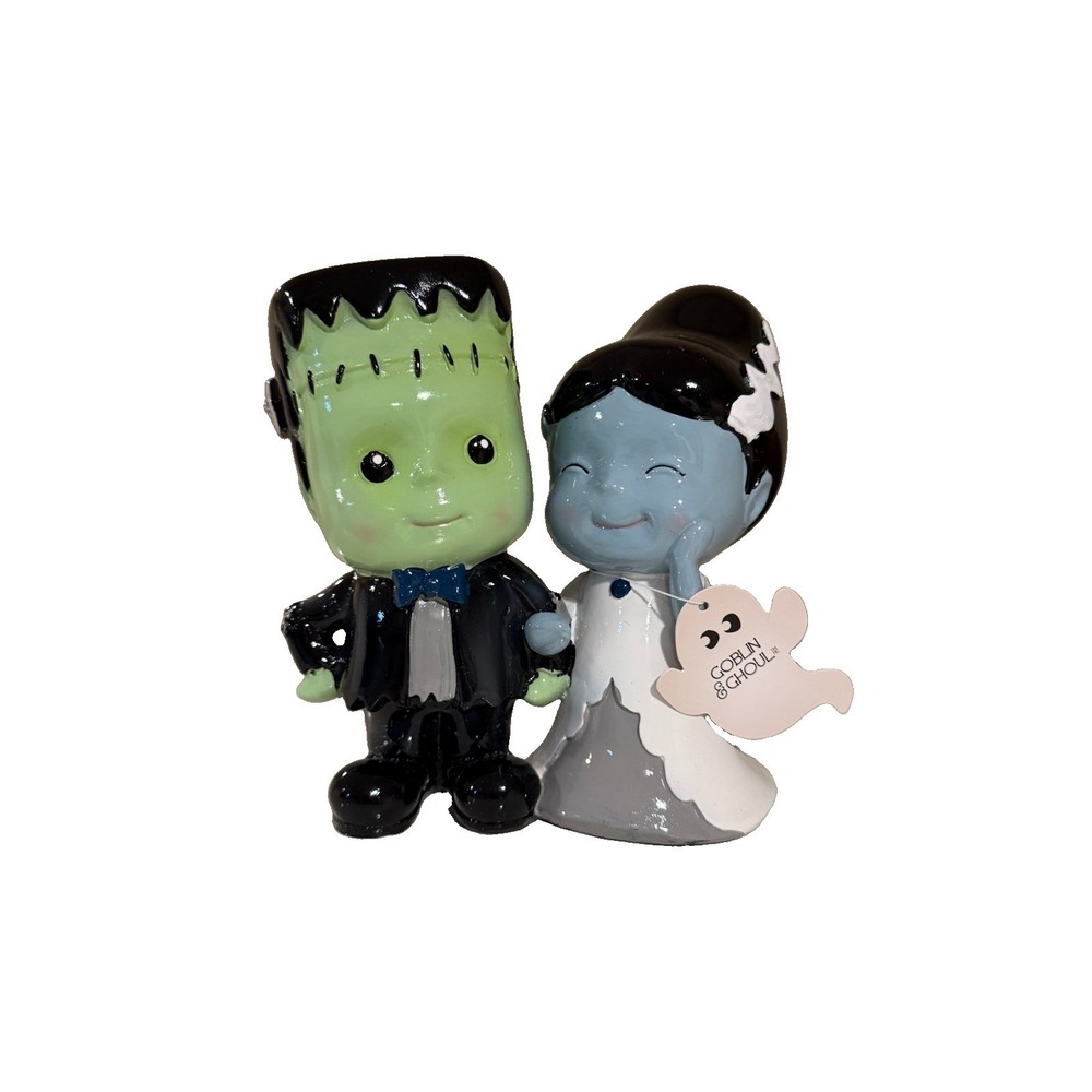NEW Halloween Goblin & Ghouls Frankenstein & Bride Figurine Zombie Couple Decor